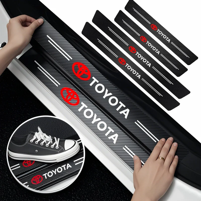 Protection de Seuil de Porte Voiture 4 PCS