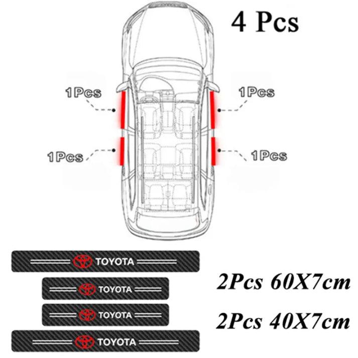Protection de Seuil de Porte Voiture 4 PCS