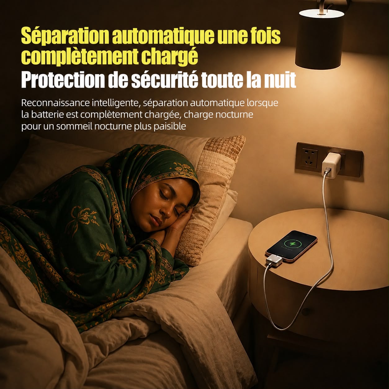 Chargeur Intelligent 140W — Auto-Déconnexion